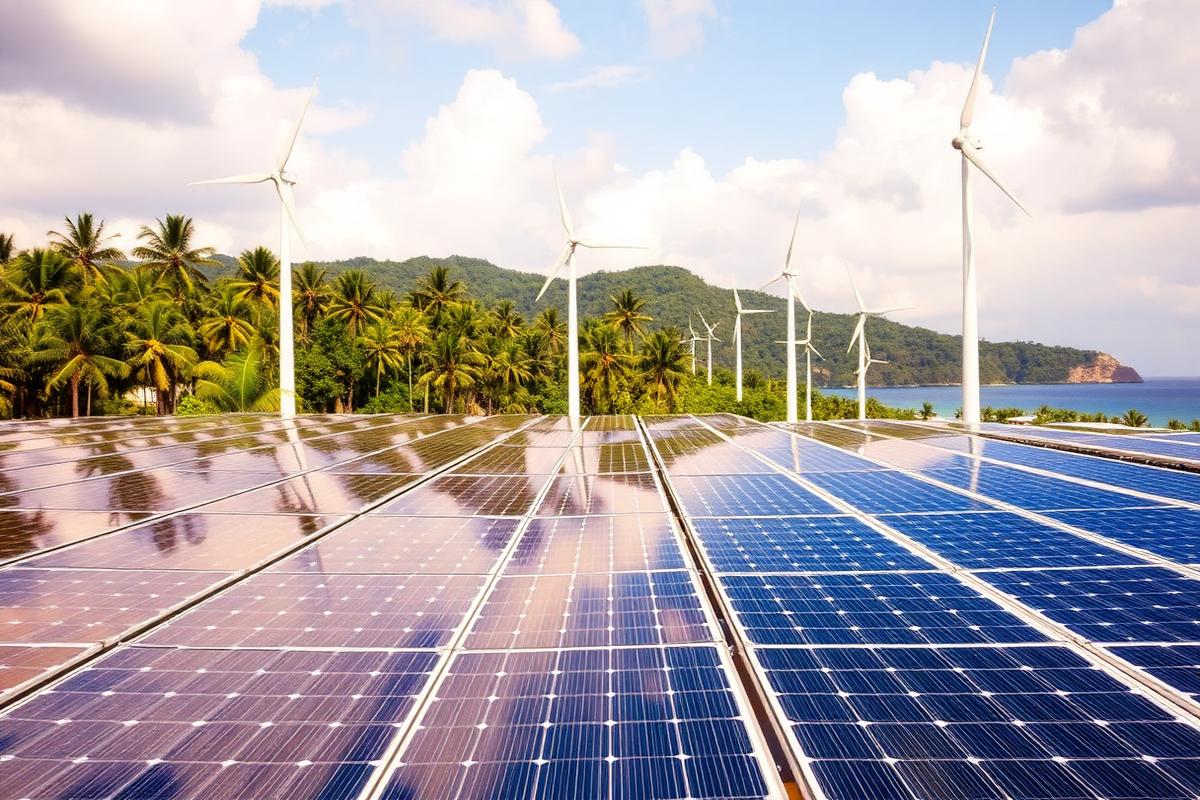 Clean energy infrastructure in a Caribbean coastal setting